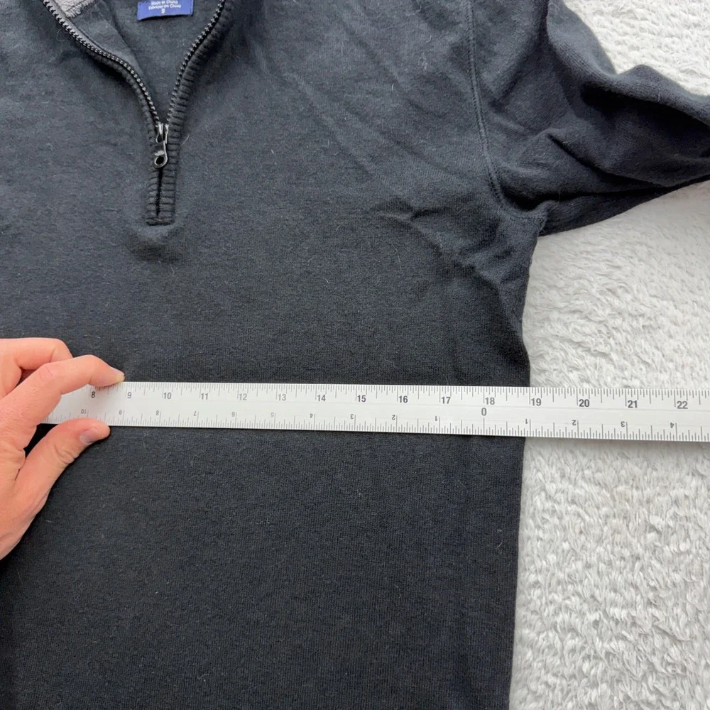 The North Face Mens‎ Black Quarter Zip Cotton Wool Blend Sweater Small Mock Neck